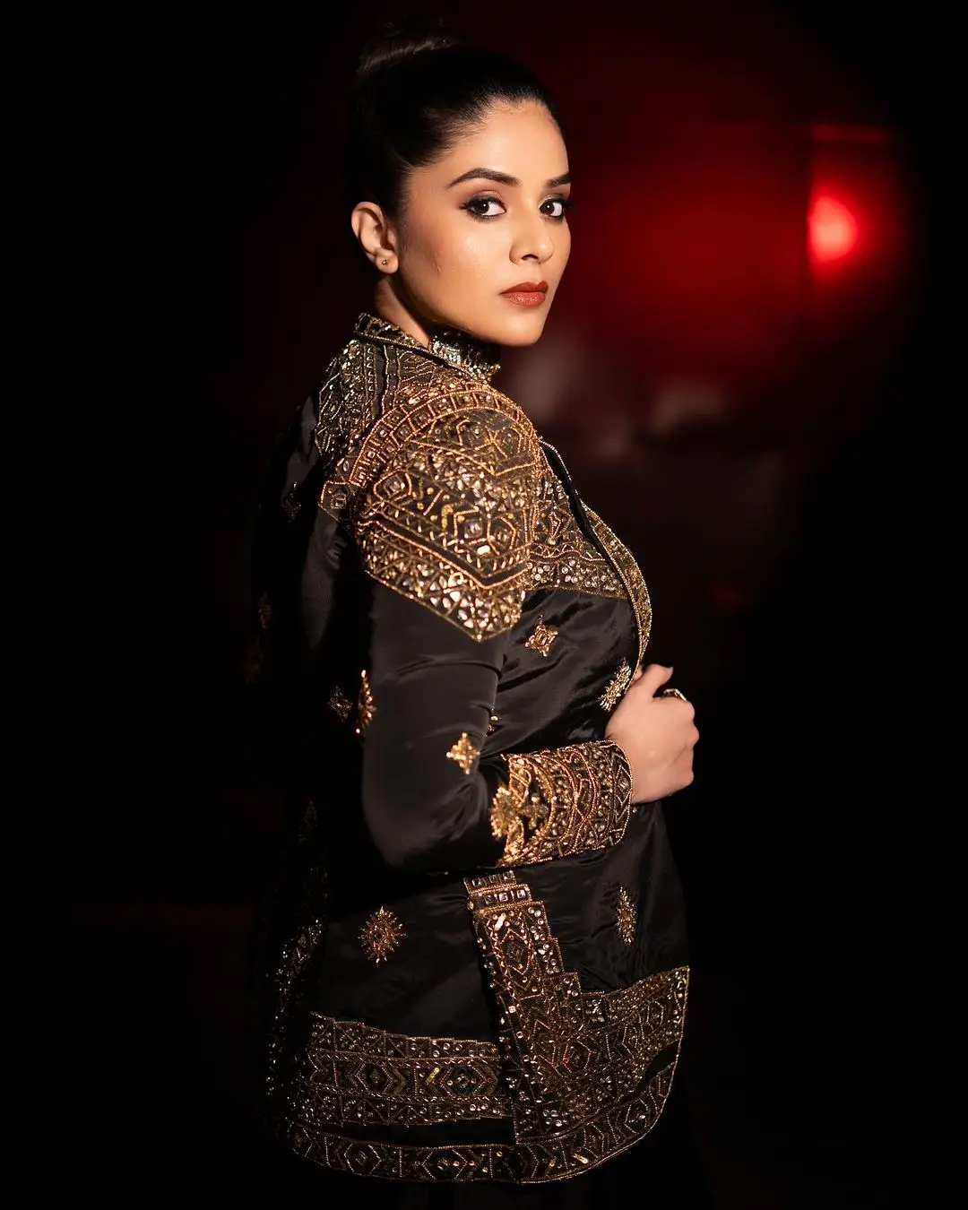 ETV Actress Sreemukhi in Black Gown